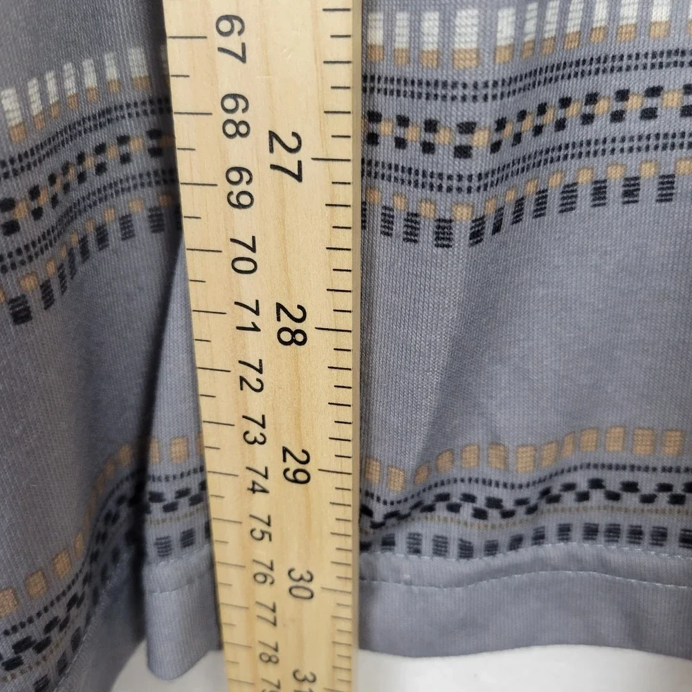 The North Face Men's FlashDry Short Sleeve Polo Shirt Gray Striped Pocket XXL